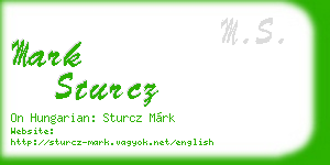 mark sturcz business card